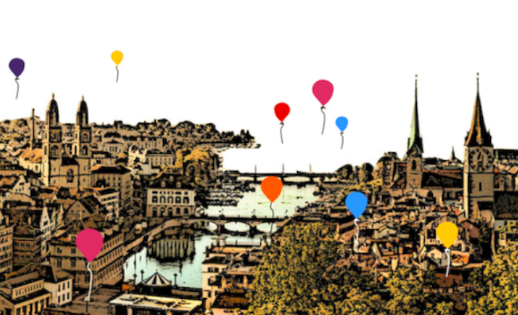 Bild Zürich mit Ballone